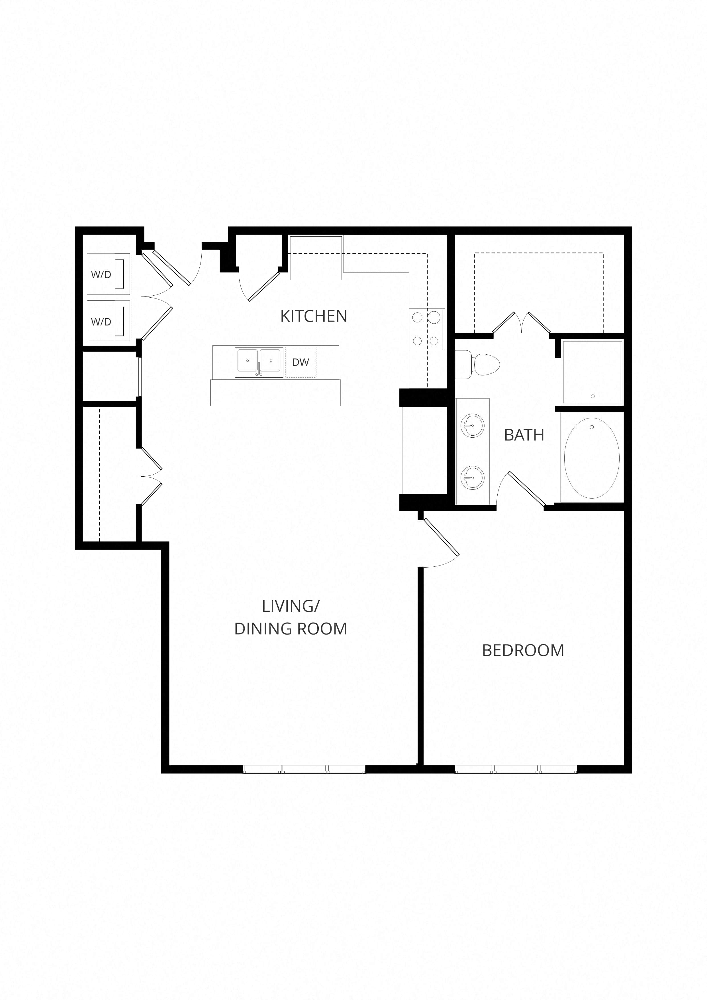 A6_OneBedroom floor plan